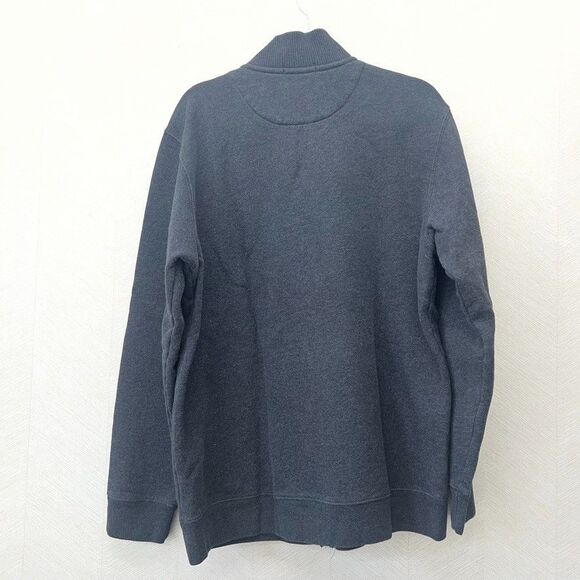 Land End Long Sleeve Pockets Outdoor Dark Gray Fleece Zip Up Jacket Mens Size L - Picture 6 of 11